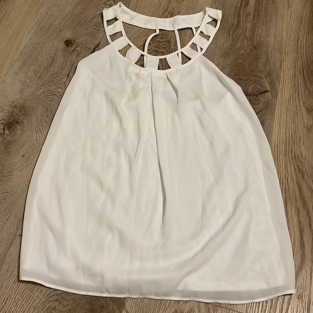 Express White Cut Out Blouse